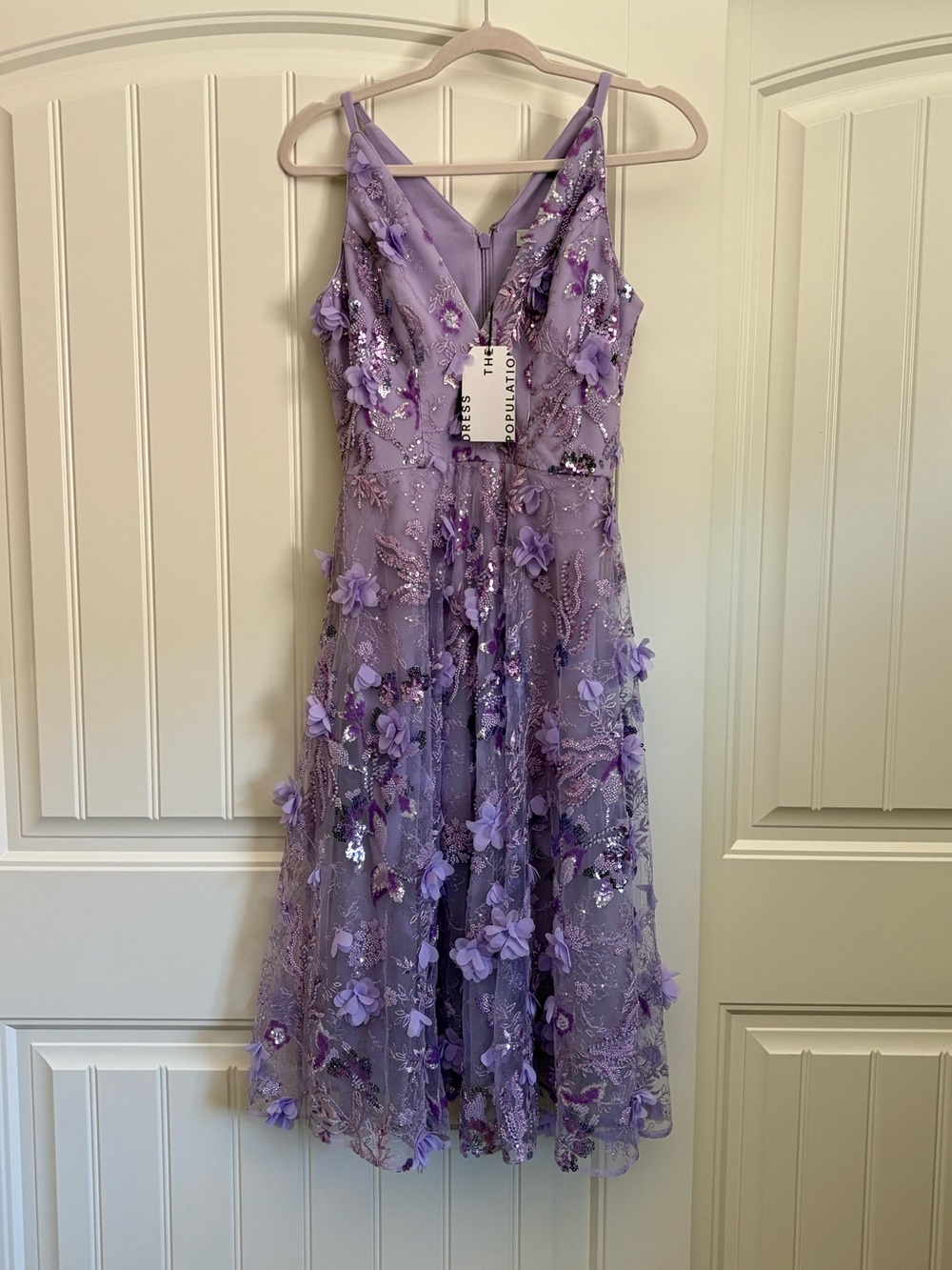 Dress the Population Audrey Cocktail Dress NWT lavender size small